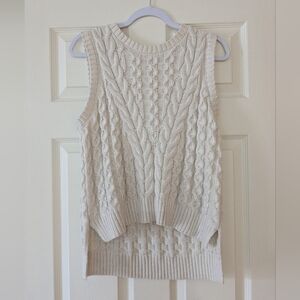 Nicole Miller Cable Knit Sweater Vest